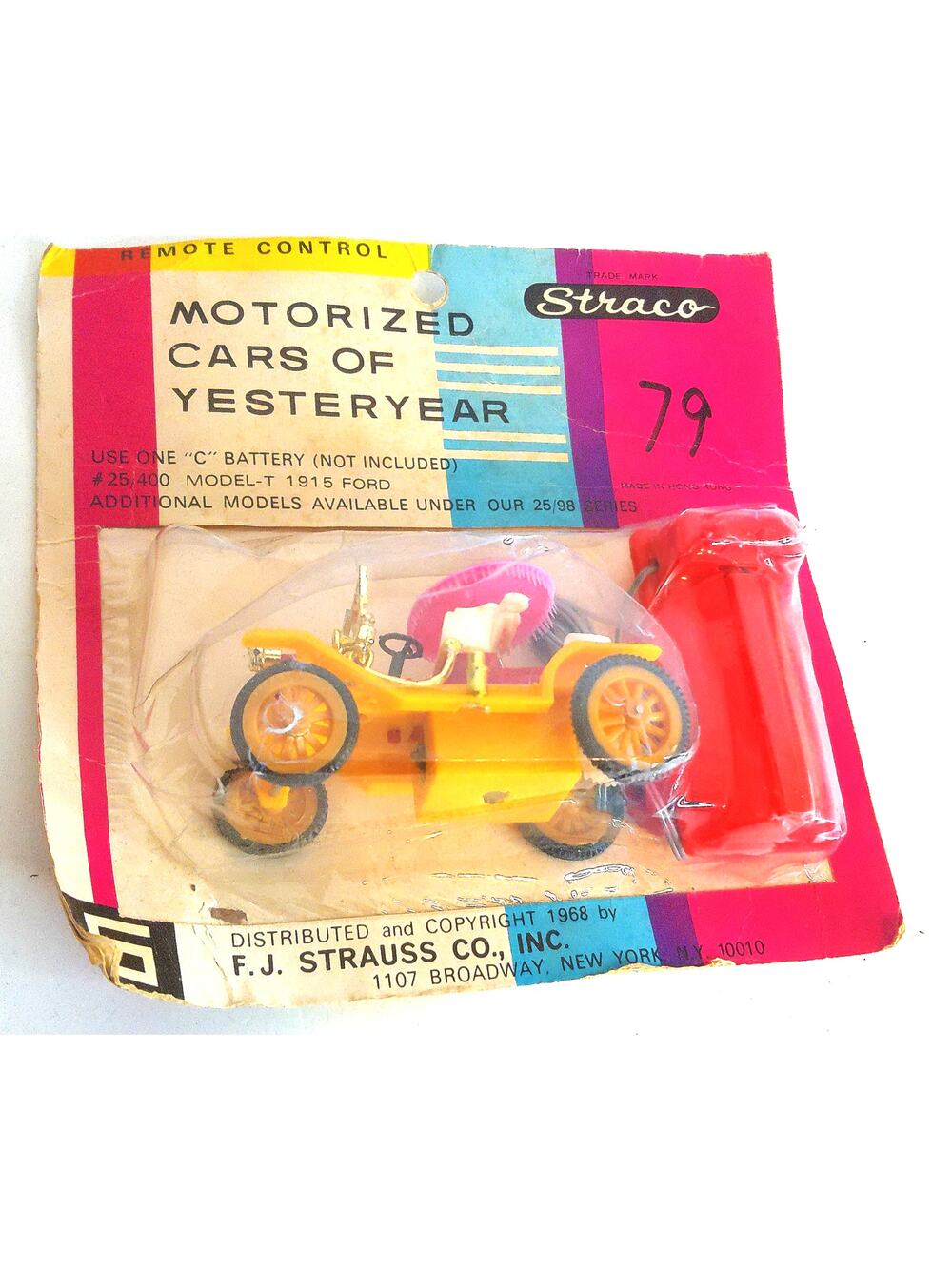 Vintage Straco 1968 Model T 1915 Ford Motorized Cars of Yesteryear New READ